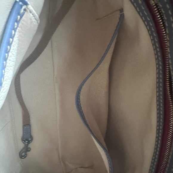 Dooney and Bourke Florentine Leather Cameron Satchel - Steel Blue - Picture 11 of 11